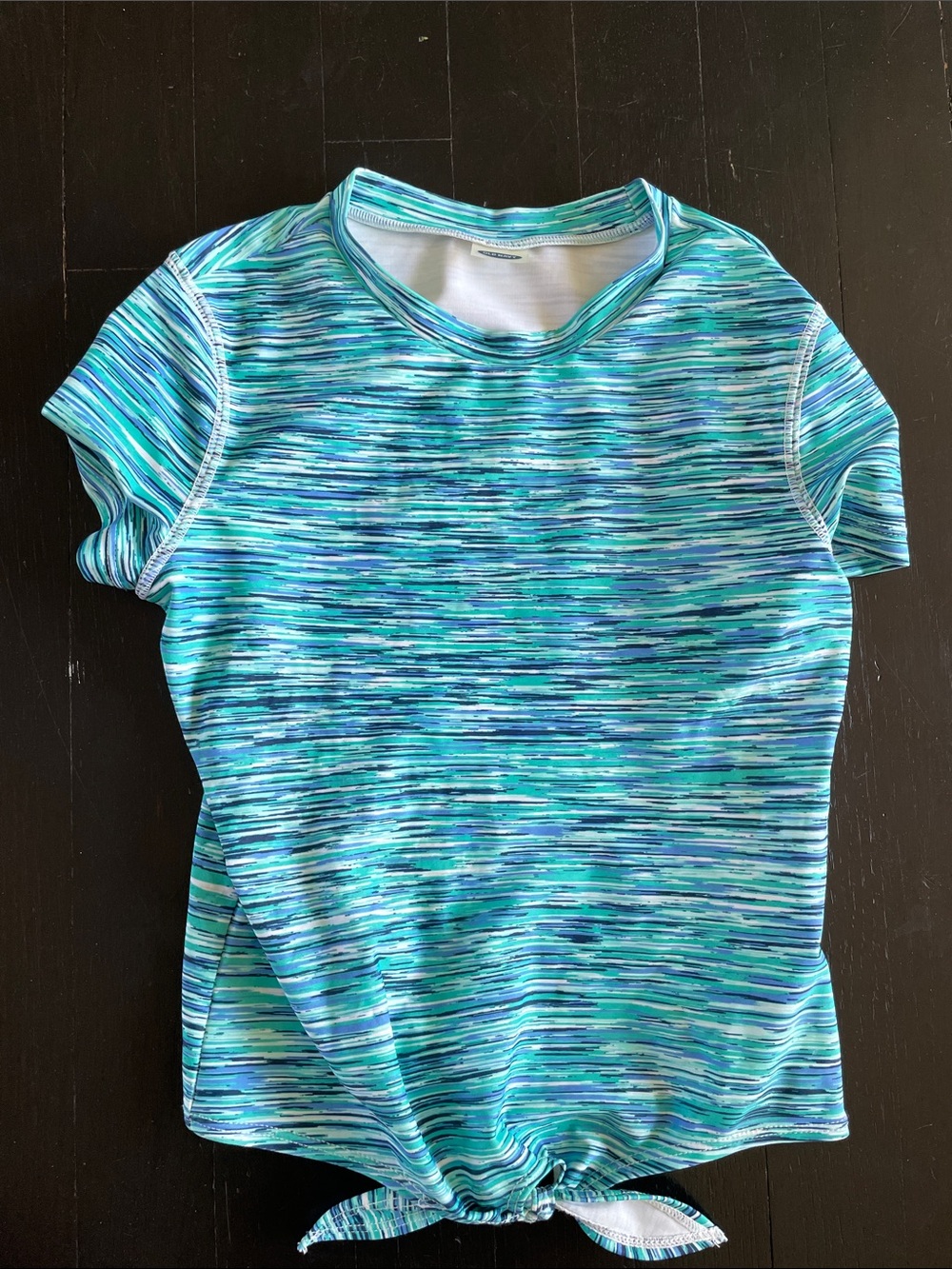 Old Navy Girls' Teal & Blue Swim Shirt With Tie - Never Worn!